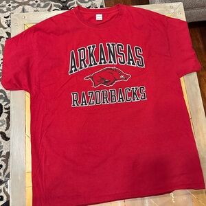 Hanes Red Arkansas Razorbacks Tee